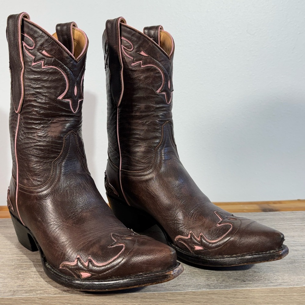 Old Gringo Brown and Pink Heeled Boots